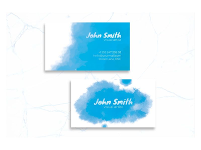 名片视觉艺术家身份(Business Card Visual Artist Identity)