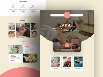 美容和水疗登陆页面模板 - 水疗登陆页面(Beauty and Spa Landing Page Template - Spa Landing Page)