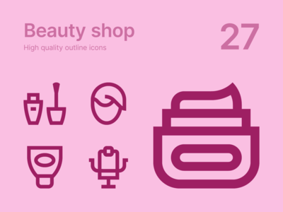 美容店图标(Beauty shop icons)