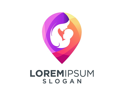 美女妈妈和 balogo 设计(Beauty mom and balogo design)