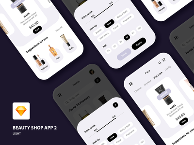 美容店 - 应用程序 UI 套件(Beauty Shop - Apps UI Kit)