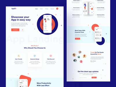 应用登陆页面设计(App Landing Page Design)