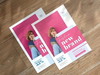 美丽与时尚传单设计模板(Beauty with Fashion flyer design template)