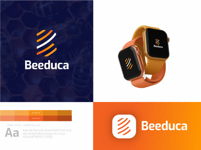 现代蜜蜂标志 - 蜜蜂品牌标志 - B 字母标志 - Beeduca(Modern bee logo - Bee branding logo - B letter logo - Beeduca)
