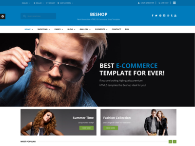 BeShop - 响应式创意商店网站模板(BeShop - Responsive Creative Shop Site Template)