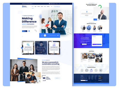 Besix-业务登陆页面模板设计(Besix-Business Landing Page Template Design)