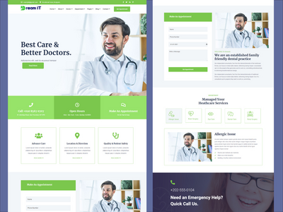 最佳护理医生 Html 模板(Best care Doctors Html Template)