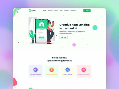应用登陆页面设计(App Landing Page Design)