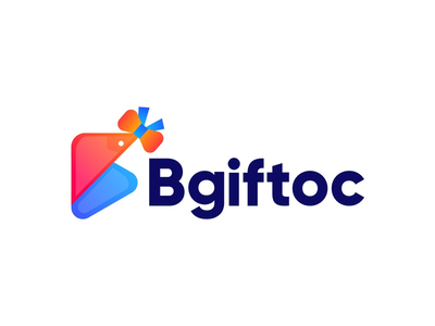 现代标志 Bgiftoc-（B + 礼物 + 鸟）标志概念(Modern Logo Bgiftoc - (B + Gift + Bird) Logo Concept)
