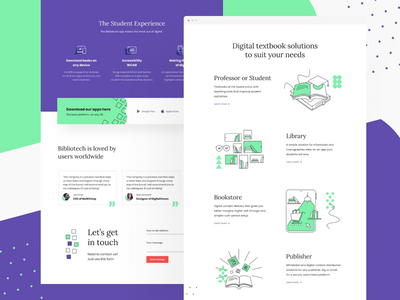 BibliU 产品登陆页面设计(BibliU Product Landing page Design)