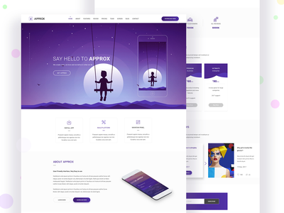 Approx 应用登陆页面模板(Approx App Landing Page Template)