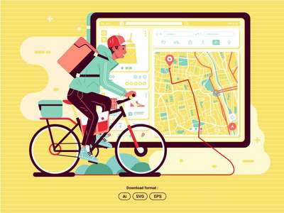 自行车送货服务人(Bicycle delivery service man)