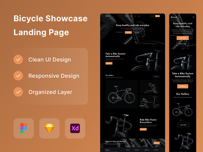 自行车展示着陆页(Bicycle Showcase Landing Page)