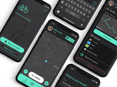 自行车和滑板车 - UI KIT(Bike and Scooter - UI KIT)