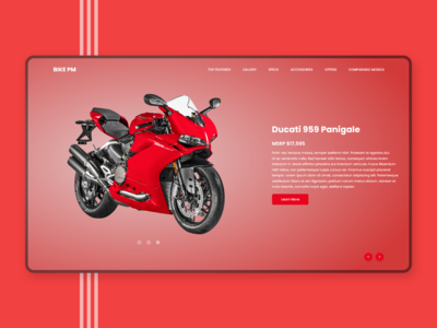 运动自行车 - 网页登陆页面(Sports bike - Web landing page)
