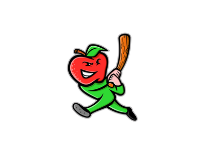苹果棒球吉祥物(Apple Baseball Mascot)
