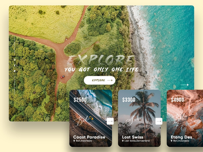 旅行和探索网页设计概念(Travel & Explore Web Design Concept)