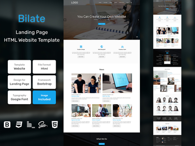 Bilate登陆页面HTML网页模板V1.0(Bilate Landing Page HTML Web Template V1.0)