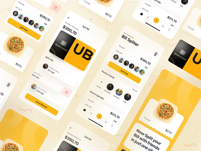 食品账单拆分应用程序 UI(Food Bill Split App UI)