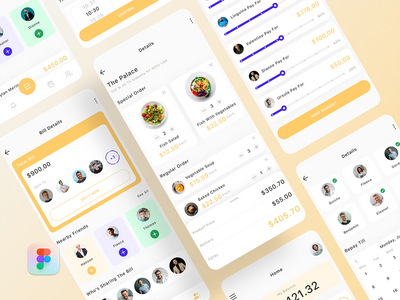 Bill Split Mobile App UI Kit(Bill Split Mobile App UI Kit)