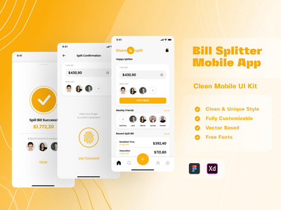 比尔拆分器移动应用程序(Bill Splitter Mobile App)