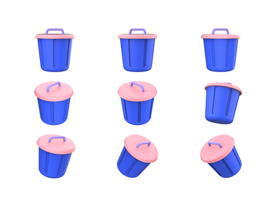 Bin 3D 图标(Bin 3D icon)