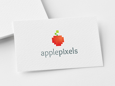 苹果像素标志模板(Apple Pixel Logo Template)