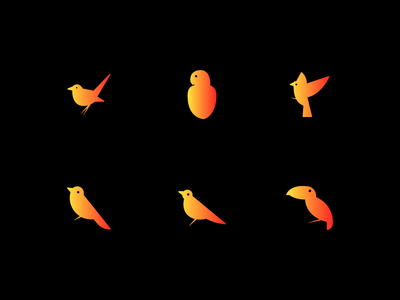 鸟类图标集(Birds icons set)