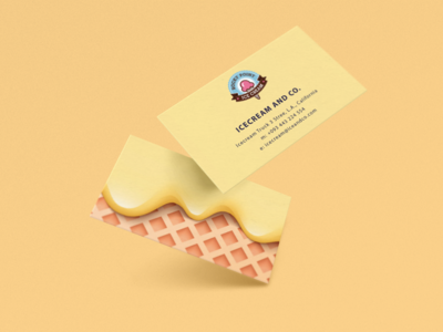 冰淇淋名片设计(Ice Cream Business Card Design)