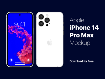 Apple iPhone 14 Pro Max 概念模型(Apple iPhone 14 Pro Max Concept Mockup)