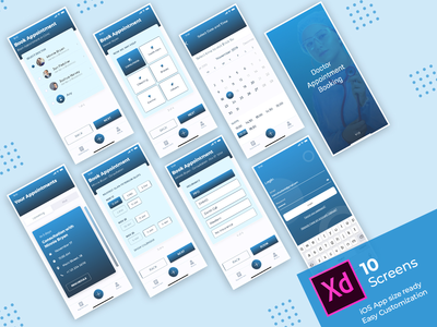 医疗/医生预约应用程序（XD）(Medical / Doctor appointment booking app (XD))