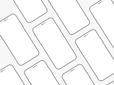 Iphone X 轮廓样机(Iphone X Outline Mockup)