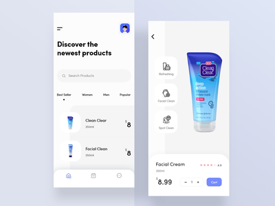 护肤品应用程序(Skin Care Products App)