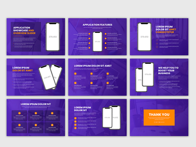 应用展示和概览演示滑块(App showcase and overview presentation sliders)