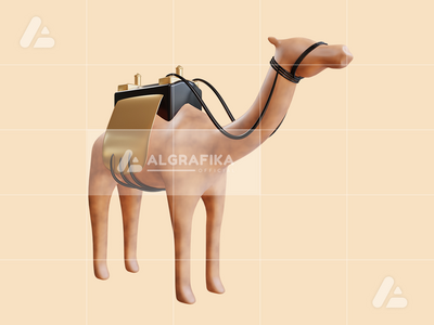 3d 插图阿拉伯骆驼对象(3d illustration arabian camel object)