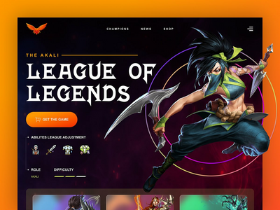 英雄联盟头像登陆页面(League of Legends Avatar Landing Page)