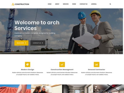 Arch-建筑、建筑和商业 WordPress 主题(Arch- Construction, Building And Business WordPress Theme)
