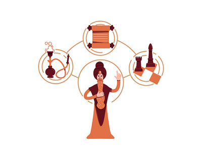 圣人原型平面概念矢量图(Sage archetype flat concept vector illustration)