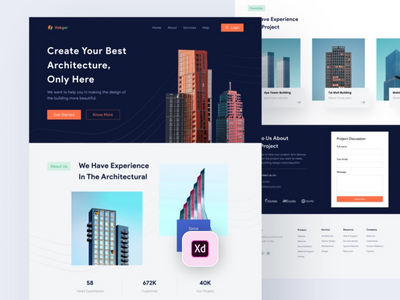 建筑机构登陆页面(Architecture Agency Landing Page)