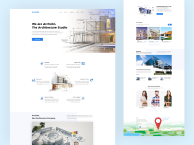 创意建筑公司代理网站登陆页面(Creative Architecture Corporate Agency Website Landing Page)