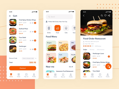Foode - 送货应用程序模板 UI 套件 #1(Foode - Delivery App Template Ui Kit #1)
