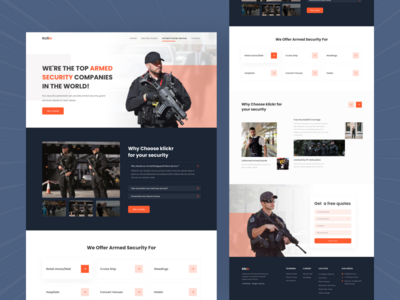 武装安全服务登陆页面(Armed security service landing page)