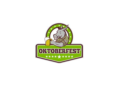 驴啤酒饮用者慕尼黑啤酒节复古(Donkey Beer Drinker Oktoberfest Retro)