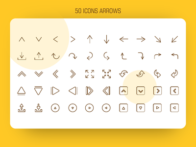 50 个箭头轮廓图标(50 Arrows Outline Icons)