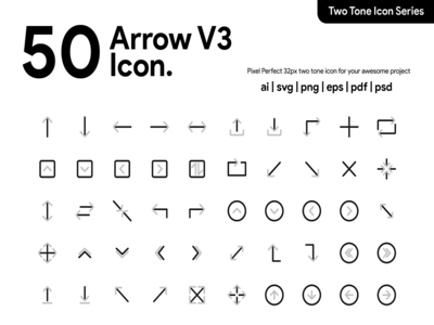 50 箭头 V3 两音图标(50 Arrow V3 Two Tone Icon)