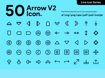 Kawaicon - 50 箭头线图标(Kawaicon - 50 Arrow Line Icon)