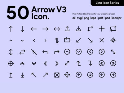Kawaicon-箭头线图标(Kawaicon - Arrow Line Icon)