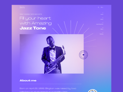 爵士乐艺术家/音乐家登陆页面 ui(Jazz artist/musician landing page ui)