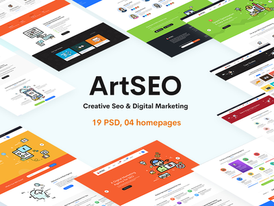 ARTSEO - 创意 SEO 和数字营销 PSD 模板(ARTSEO - Creative Seo & Digital Marketing PSD Template)