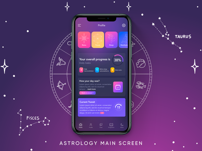 占星术主屏幕 UI(Astrology main screen UI)
